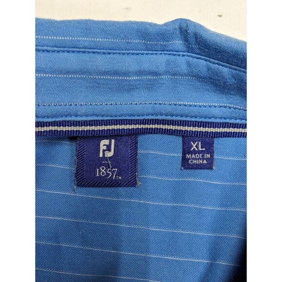 FootJoy Polo Shirt Men Size XL Striped Golf Performance Casual Sportswear Preppy - Picture 6 of 8